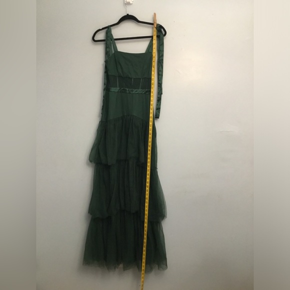Lulu's Deep Green Layered Maxi Dress - Picture 2 of 12